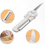 Dual-use Knife And Peeler 2-in-1 Stainless Steel Blades Wiith Case (1 Pc) thumbnail 4