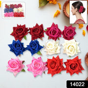 Colourful Flowing Flower Hair Pin (12 Pcs Set  Mix Color) thumbnail 7