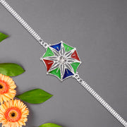 Colorful Star-shaped Rakhi With Central Stone thumbnail 3
