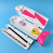 Multi-functional Airplane-shaped Compass Box With Led Light And Built-in Sharpener thumbnail 5