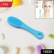 Silicone Makeup Cleaning Tool Finger Wash Face Scrubber Facial Cleansing Brush (1 Pc  Mix Color) thumbnail 5