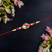 Flower Motif Rakhi With Moon-shaped Design thumbnail 3