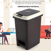 Apex Push N Pedal Plastic Dustbin 10l Capacity (1 Pc) thumbnail 6