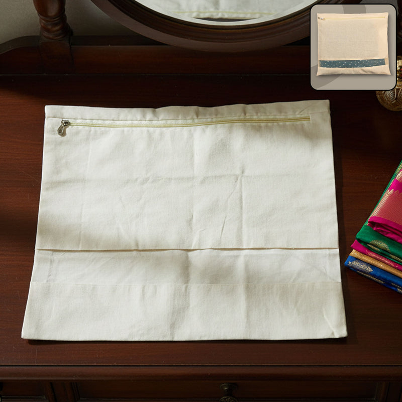 Zip Closure Saree Storage Bag (14.516.5 Cm 1 Pc)