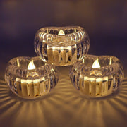 Set Of 3 Heart-shaped Led Flameless Decorative Candles thumbnail 4