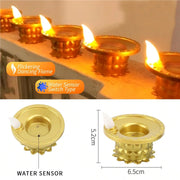 Set Of 3 Water Sensor Led Golden Diyas thumbnail 2