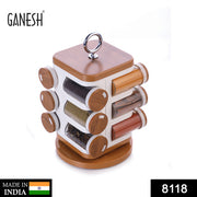 8118 Ganesh 12-jar Revolving Spice Rack Masala Box thumbnail 6