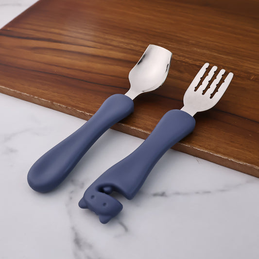 Supermom Foodie Stainless Steel Spoon  Fork (2 Pc Set)