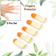 Finger Caps Silicone Finger Protectors Sleeves (Finger Cots  5 Pcs Set) thumbnail 1
