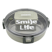 5584 Miracle Stainless Steel Round Lunch Box With Small Plastic Box Insert Leak Proof Lunch Box With Transparent Lid Lunch Box For Kids  Adults For School Office (450 Ml + 250 Ml Approx) thumbnail 3