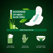 0982 Sanitary Pads For Women With Goodness Of Neem  Aloe Vera  Ultra Thin  Leakage Protection  Ph Balance  With Antibacterial Anion Chip  5x More Absorbance (320 Mm  32 Pads) thumbnail 1
