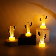 Decorative Cactus Shaped Flameless Led Candles (4 Pc) thumbnail 4