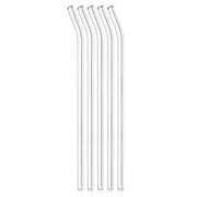 Plastic Reusable Glass Straws Clear Glass Drinking Straw 5pc thumbnail 3