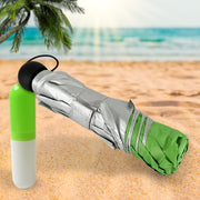 8539 3 Fold Sun Protective Solid Foldable Outdoor Umbrella Portable Sun Uv Protection Lightweight Rain Umbrella With Umbrella Case For Girls Women Men Boys thumbnail 5