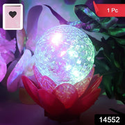Crystal Ball Lotus Led Decorative Light (1 Pc) thumbnail 7