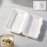 Vegnar Premium Bagasse Clamshell Food Box (10 Pc 9x6 Inch)
