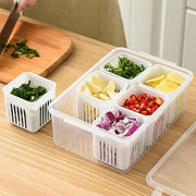 5598 Fridge Storage Boxes Freezer Storage Containers Container For Kitchen Storage Set Storage In Kitchen Vegetable Storage Draining Crisper Refrigerator Food Box (1 Pc) thumbnail 1