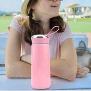 Water Bottle 400ml Leak Proof Glass Water Bottle With Daily Water Intake For Gym And Children Nice Bottle (1 Pc  Pink Color) thumbnail 4
