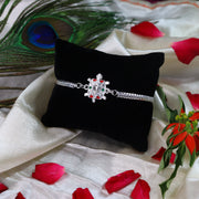 Designer Turtle Rakhi With Silver Finish And Enamel Highlights thumbnail 1