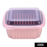 2355 Double Layer Food Drainer Washing Basket With Collapsible Strainers Colander thumbnail 7