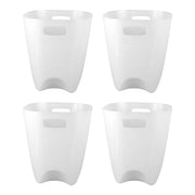 Modern Plastic Dustbin  Waste Paper Basket - (4 Pc) thumbnail 1