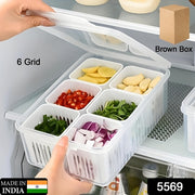 Fridge Storage Boxes Freezer Storage Containers Container For Kitchen Storage Set Storage In Kitchen Vegetable Storage Draining Crisper Refrigerator Food Box (1 Pc) thumbnail 5