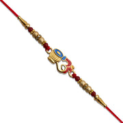 Matki Design Rakhi With Enamel Work  Beads thumbnail 1