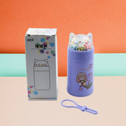 6953 Girl Glass Water Bottle For School With Kid Sparkle Strap Cat Lid Sequins Glitter Glass Cup Birthday Gift Children 350ml (Moq - 80 Pc) thumbnail 5