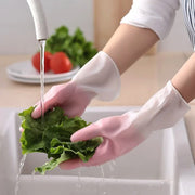 Medium Reusable Long-cuff Household Cleaning Gloves - (1 Pair) thumbnail 4