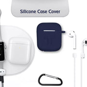 6473 Silicone Shockproof Protection Wireless Headphones Carrying Box Cover With Metal Keychain thumbnail 1