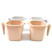 Plastic Square Bath Water Mug (4 Pc  1000 Ml  Mix Color) thumbnail 2