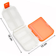 Portable Orange Dual-sided Pill Organizer Box (1 Pc) thumbnail 4