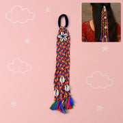 Traditional Multicolor Braided Hair Accessory Stylish Kodi String Bow (1 Pc) thumbnail 5
