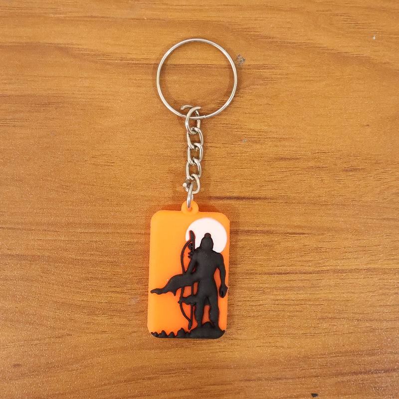 Religious Lord Ram Design Keychain With Premium Textured Finish (1 Pc)